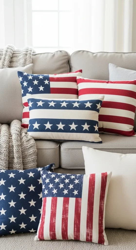 Flag-Themed Pillows