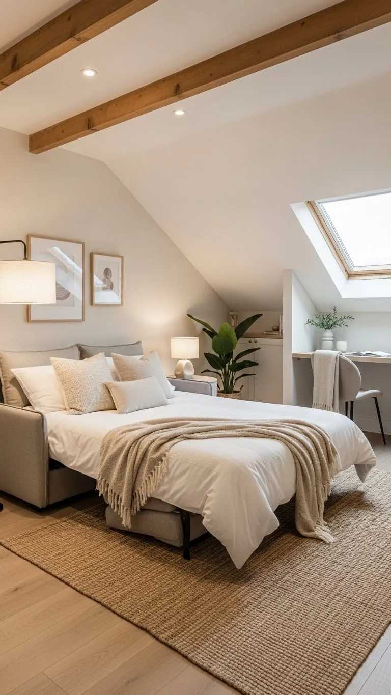 Flexible Guest Attic with Murphy or Sofa Bed