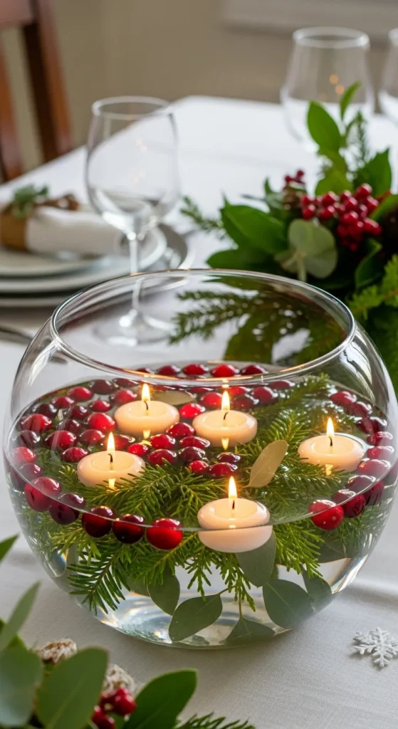 Floating Cranberry Candles – Pretty and Easy