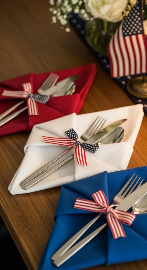 Fold Napkins with Patriotic Flair