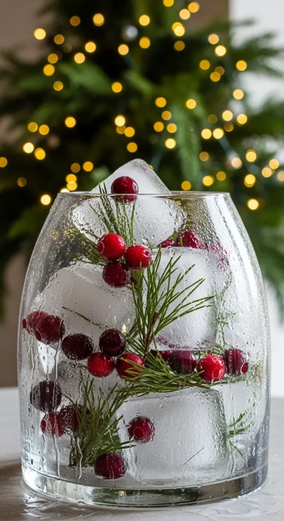 12 Magical Christmas Vase Ideas to Bring Festive Cheer to Every Room 4 Frozen Berry Water Vases