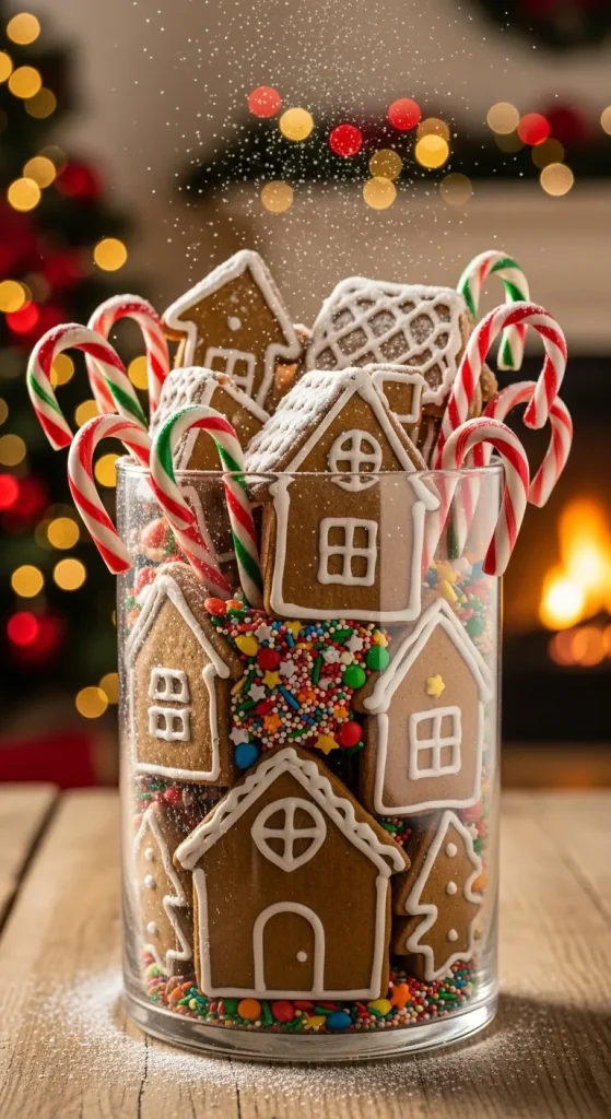 12 Magical Christmas Vase Ideas to Bring Festive Cheer to Every Room 5 Gingerbread House Vase Magic