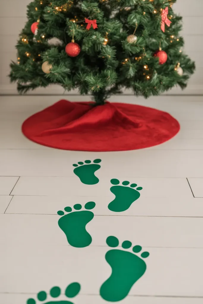 Grinch Footprints Around the Base