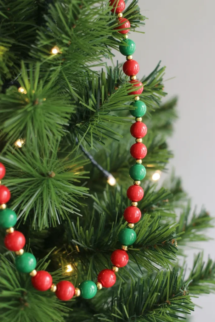 Grinch-Inspired Beaded Garland