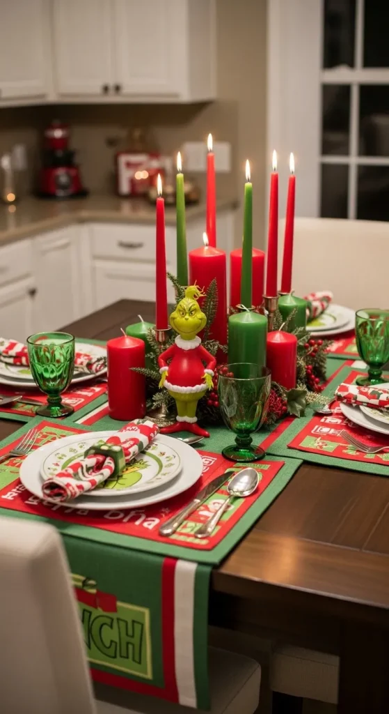 Grinch Kitchen Table Décor