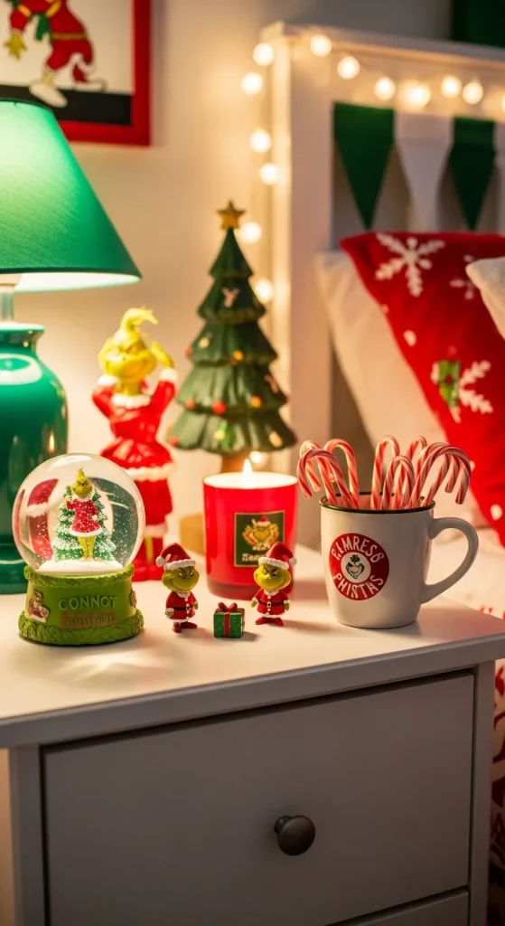 Grinchy Nightstand & Tabletop Decor