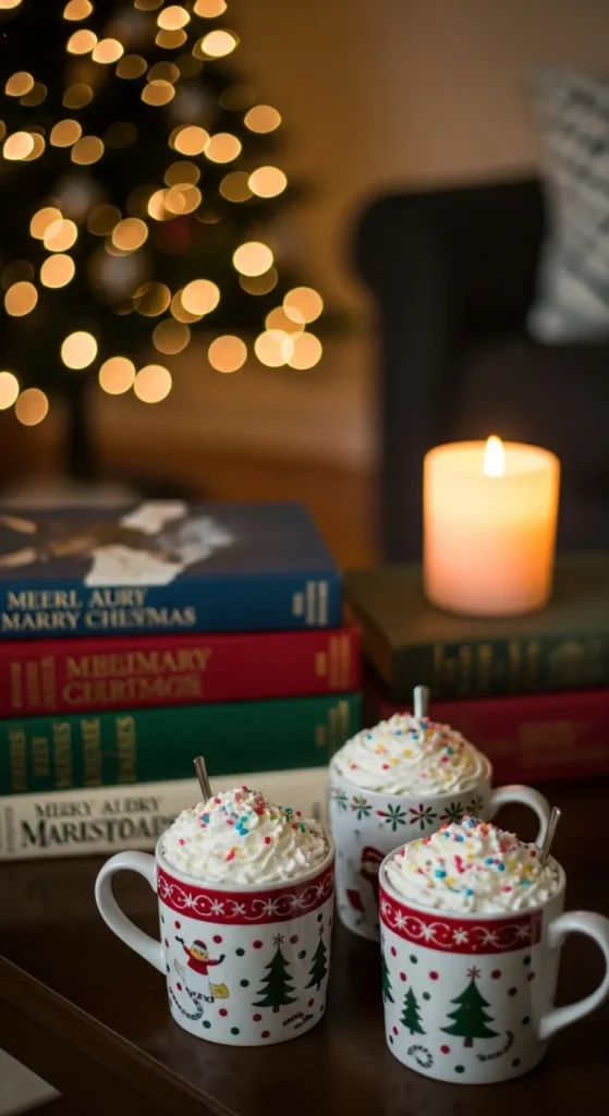 Holiday Books & Mugs Setup