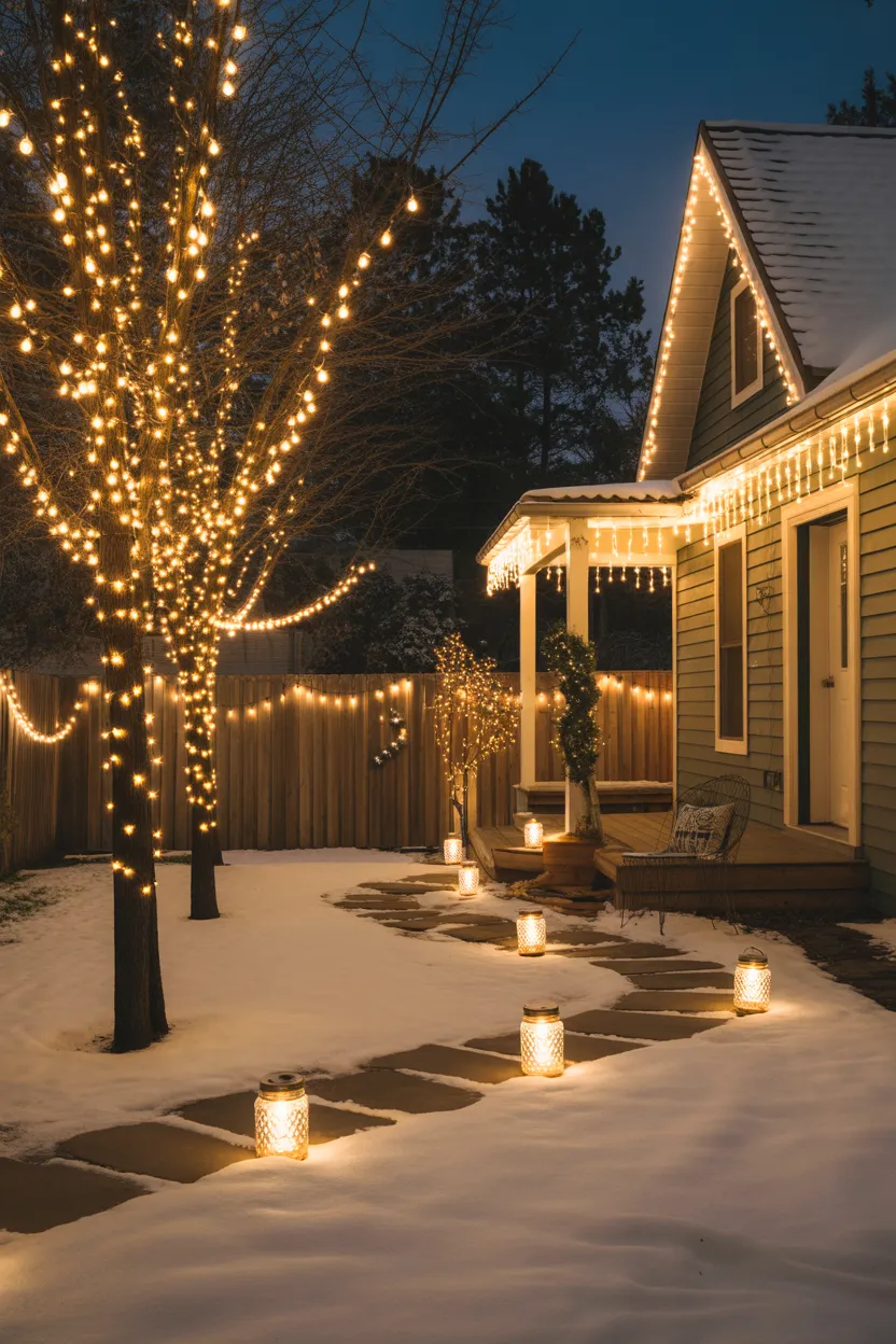 Incorporating String Lights and Icicle Lights