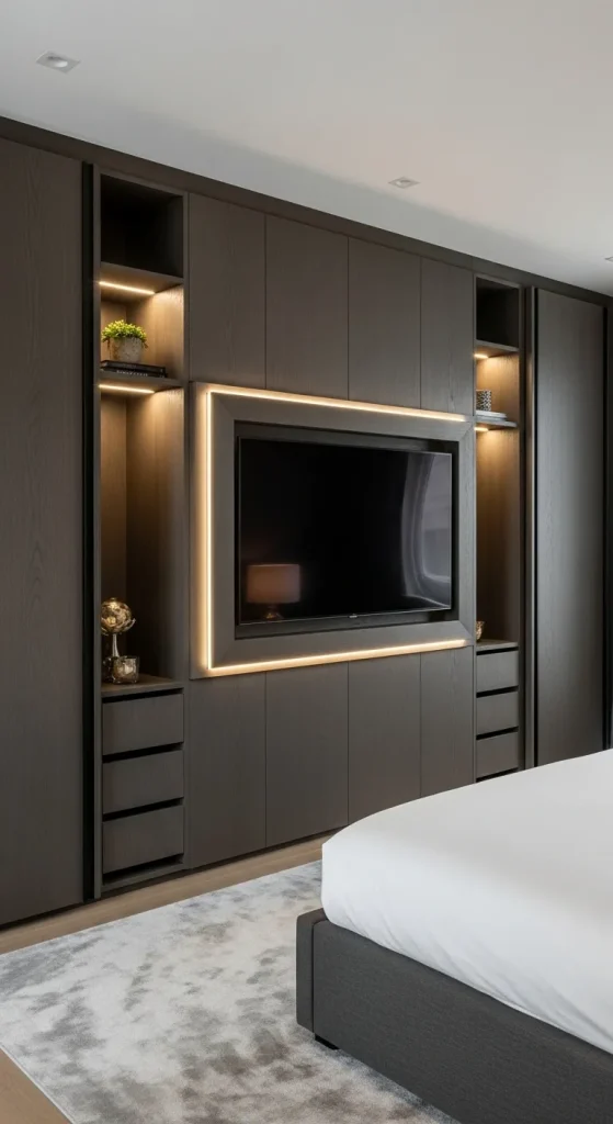 Integrated Wardrobe and TV Unit Designs