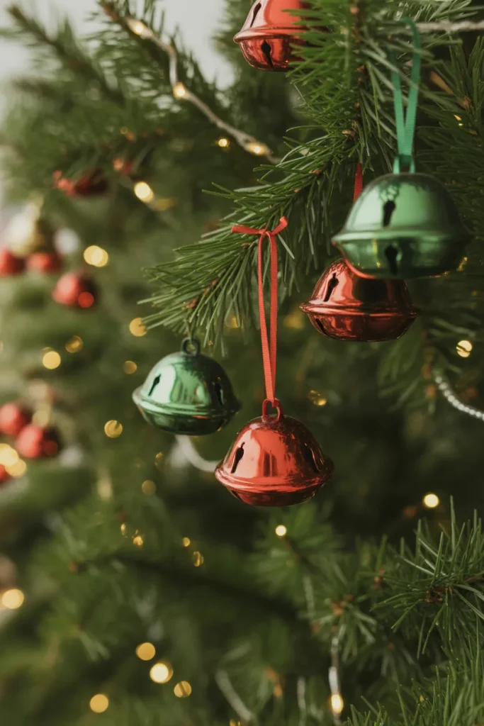 Jingle Sleigh Bells in Red & Green