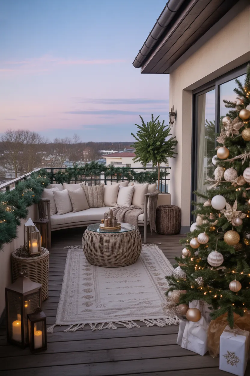 Large Balcony Decor Christmas