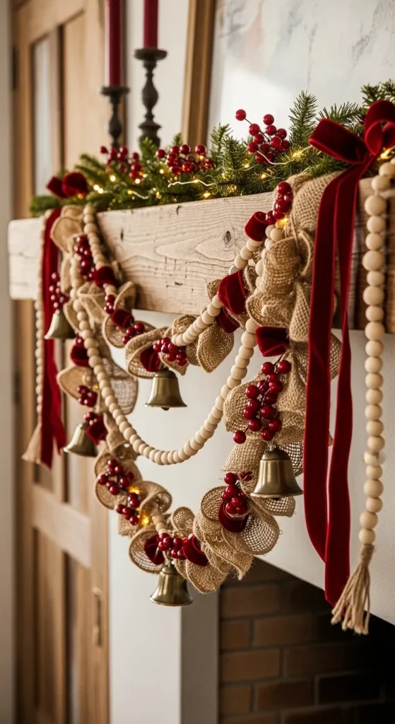Layered Burlap & Velvet Garland