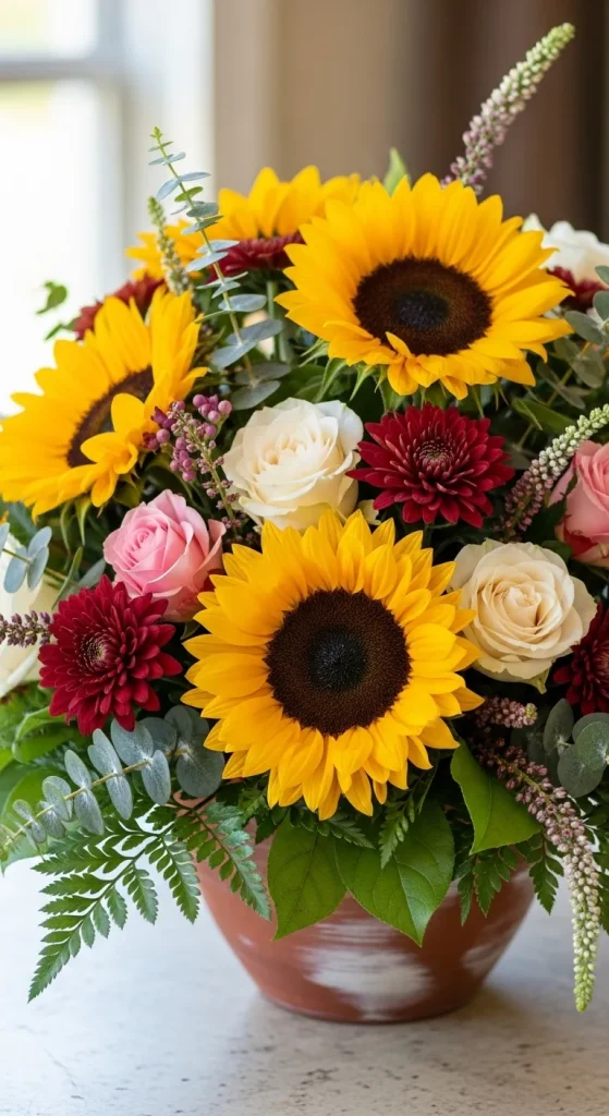 Layered Thanksgiving Floral Arrangements for Texture and Depth