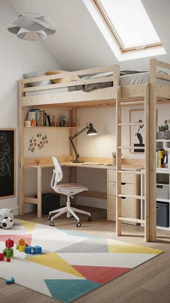 Loft Bed with Study or Play Area