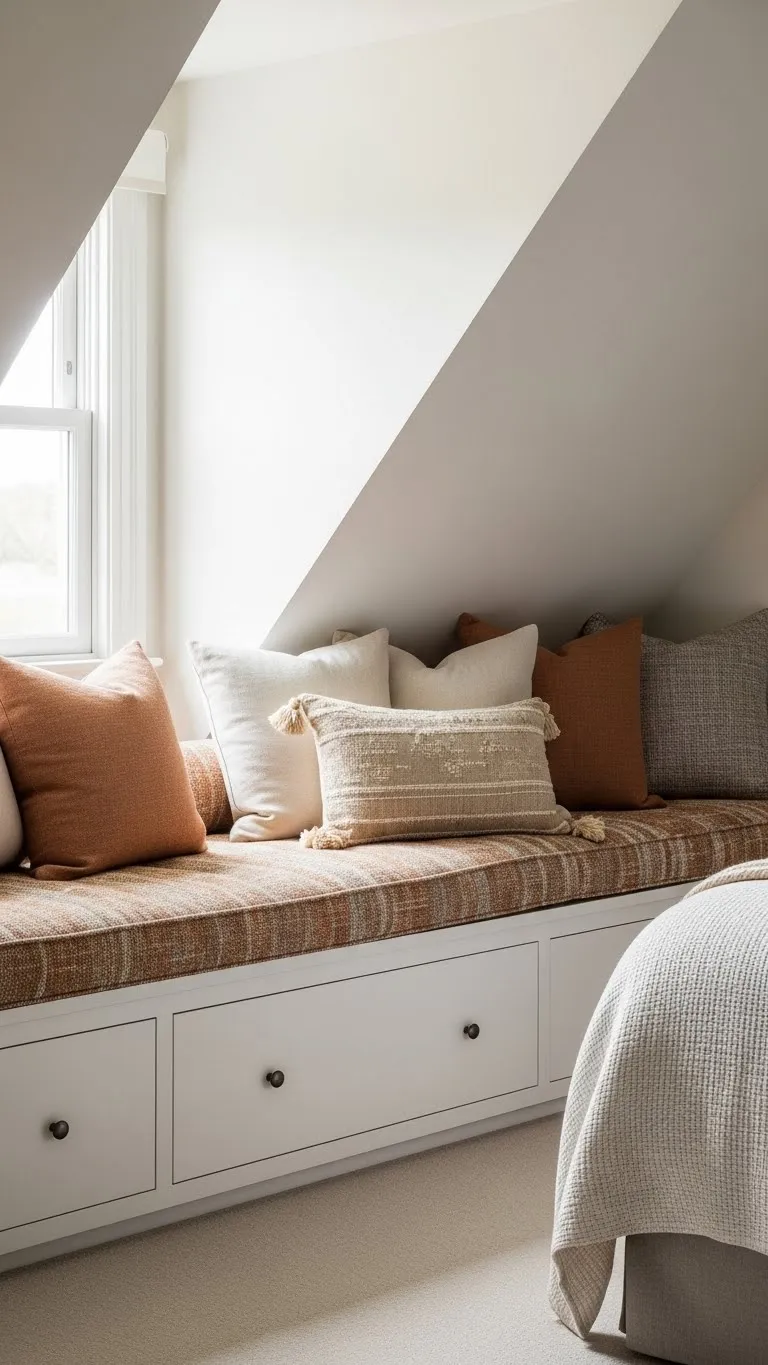 Low Seating Zones with Cushioned Benches