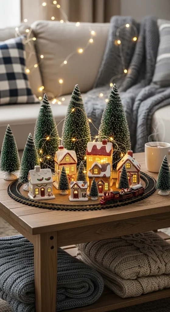 Mini Christmas Village Display