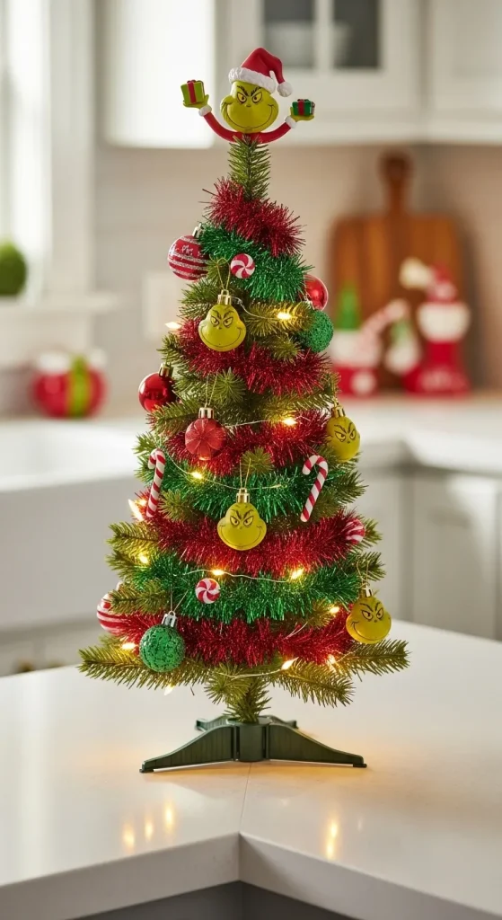 Mini Grinch Christmas Tree Corner