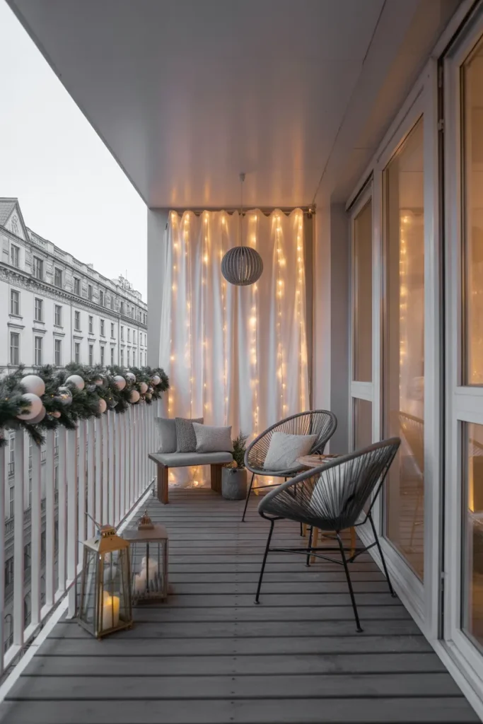 Modern Balcony Decor Christmas
