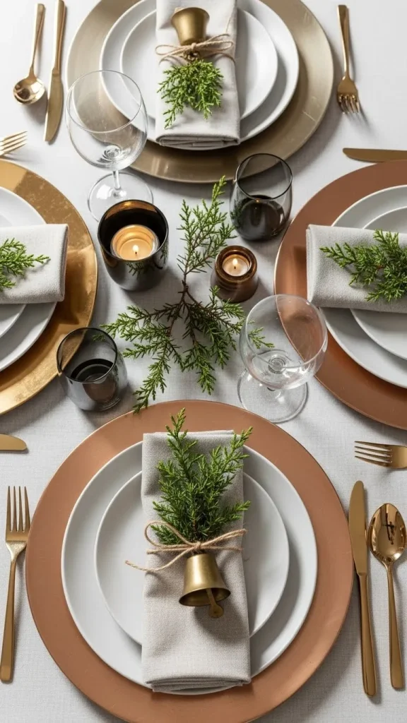 Modern Christmas Tableware Styling