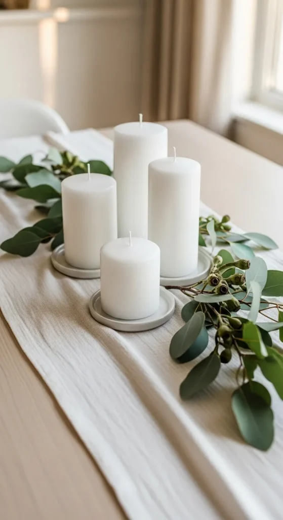 Festive Christmas Centerpieces for Table That Create a Warm & Inviting Holiday Look 16 Modern Minimalist Glow