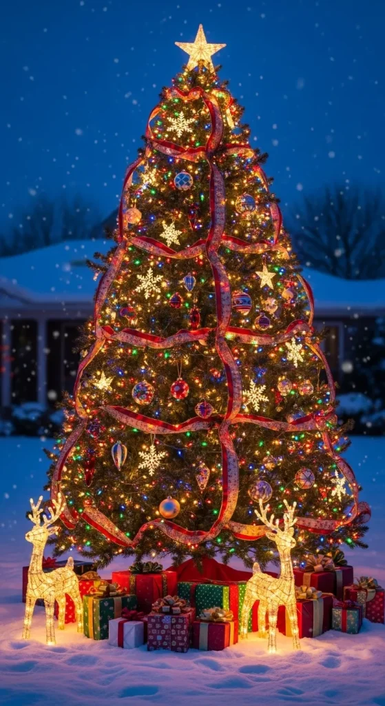 13 Stunning Outdoor Christmas Yard Décor Ideas That’ll Wow Your Neighbors 15 Outdoor Christmas Tree