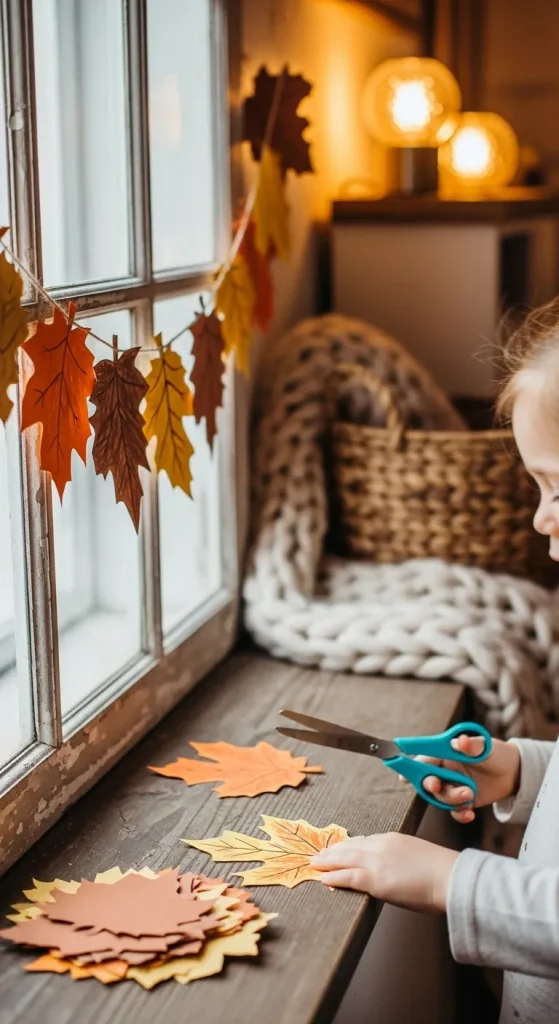 9 Cute & Creative Thanksgiving Crafts Preschoolers Can Make for Cozy Home Décor 4 Paper Leaf Garland to Add Warmth Across Your Home