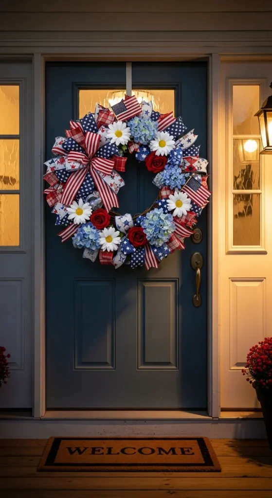 Patriotic Wreath for the Front Door