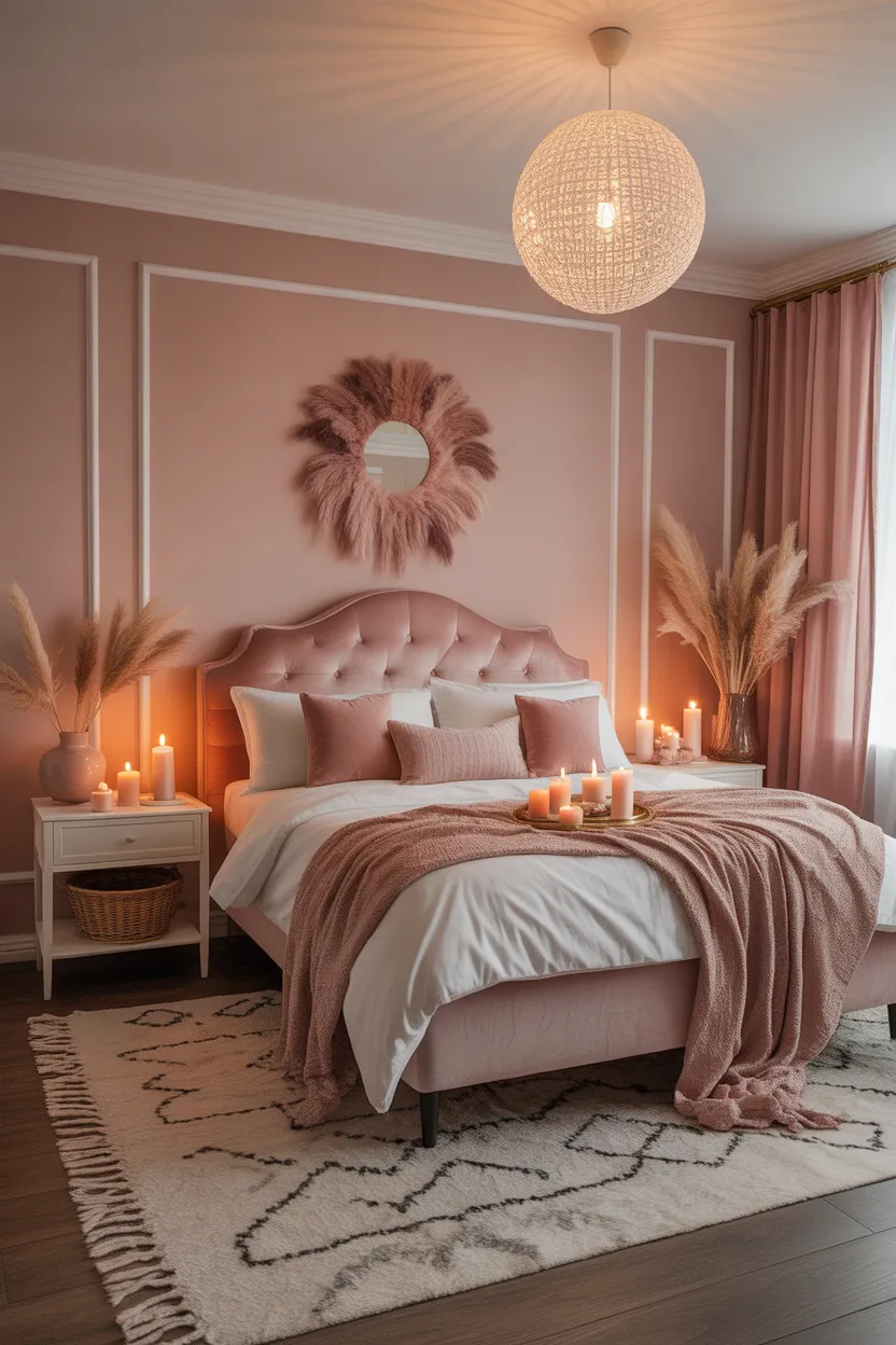 Romantic Blush Tones — Pink Bedroom Ideas for Couples