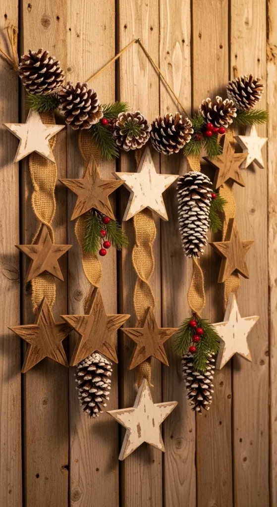 15 Stunning Christmas Wall Hanging Ideas to Instantly Transform Your Home 9 Rustic Christmas Wall Hangings