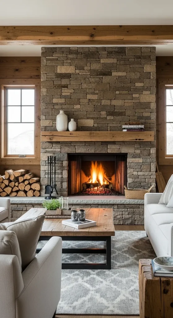 Rustic Fireplace Lounge 13 11zon