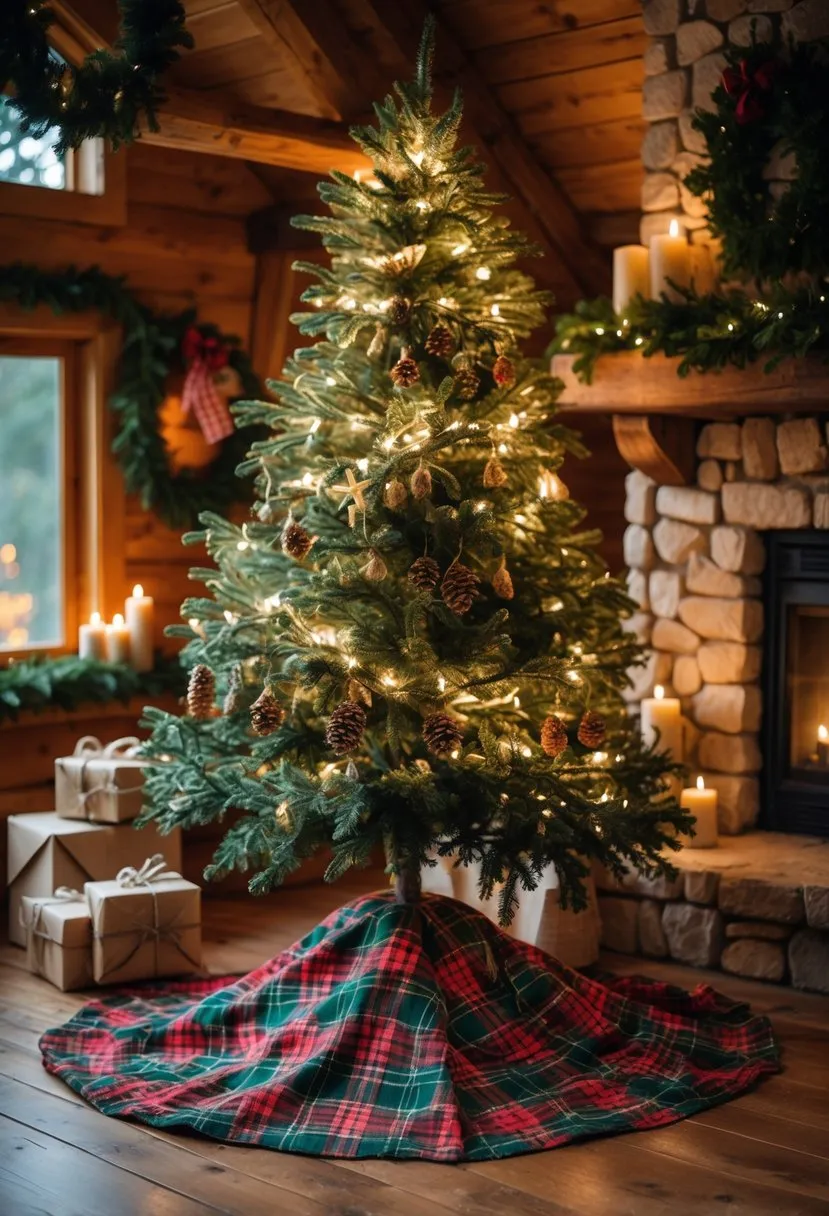 Plaid tree skirts