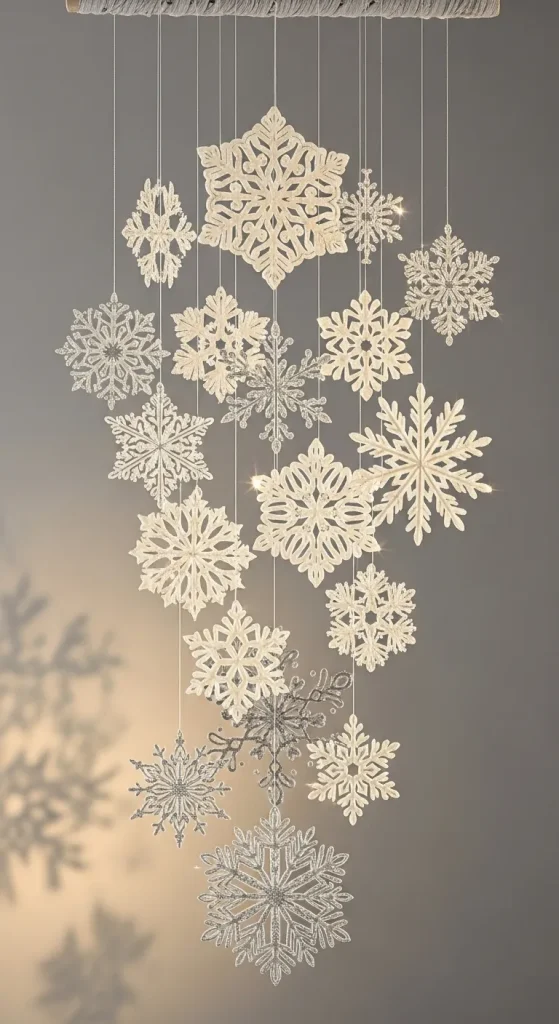 15 Stunning Christmas Wall Hanging Ideas to Instantly Transform Your Home 12 Snowflake Wall Hangings