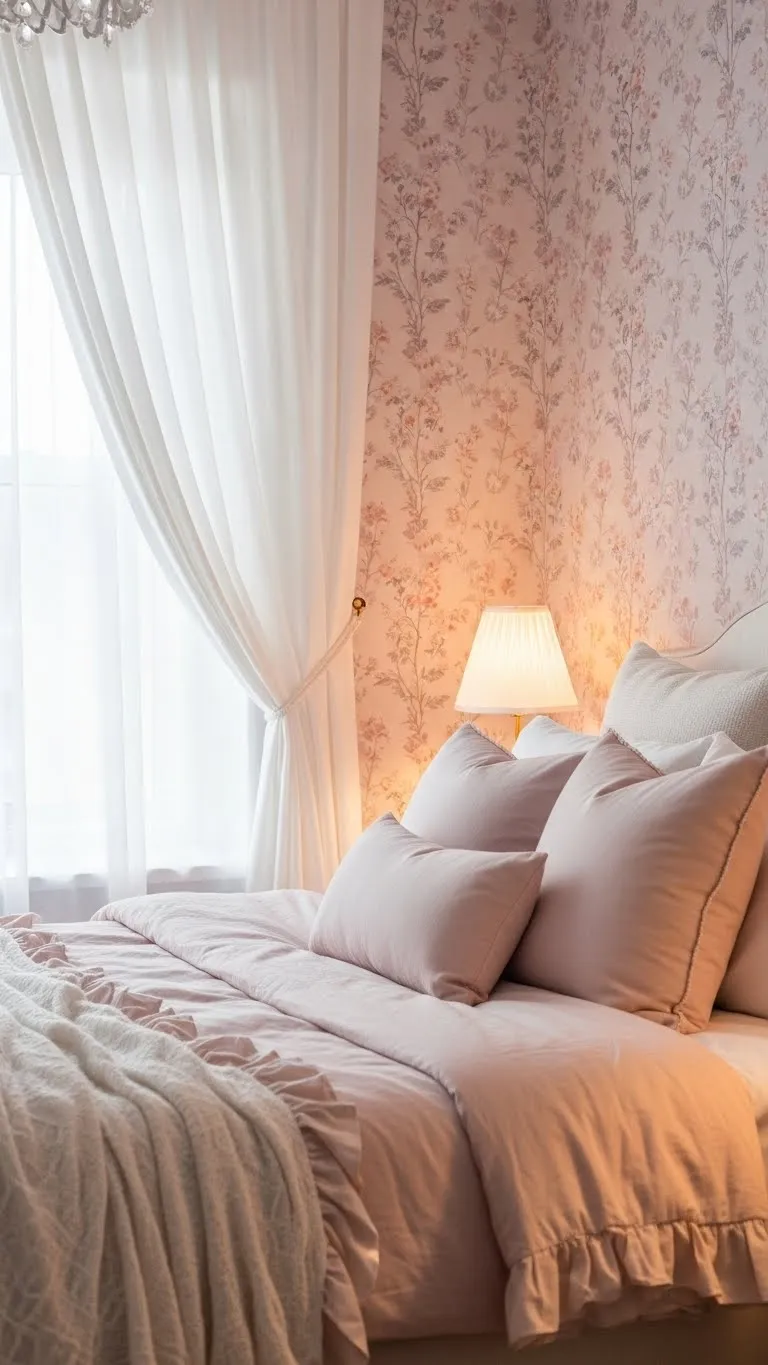 Soft Romantic Wallpaper for a Cozy Retreat