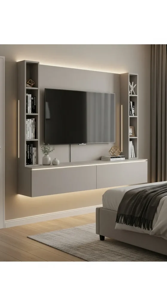 Space-Saving TV Unit Concepts for Compact Bedrooms