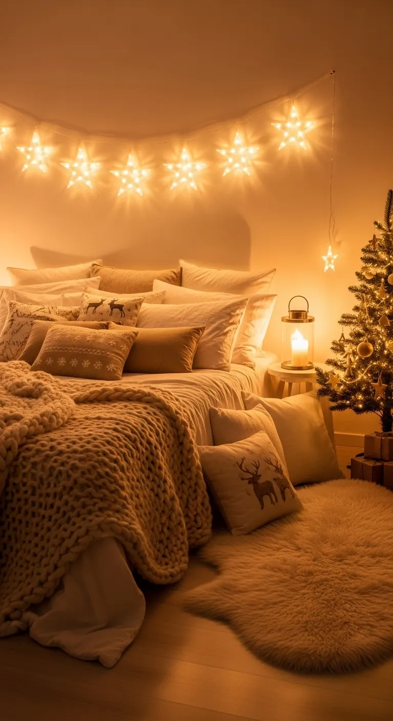 Use star-shaped string lights for a soft glow