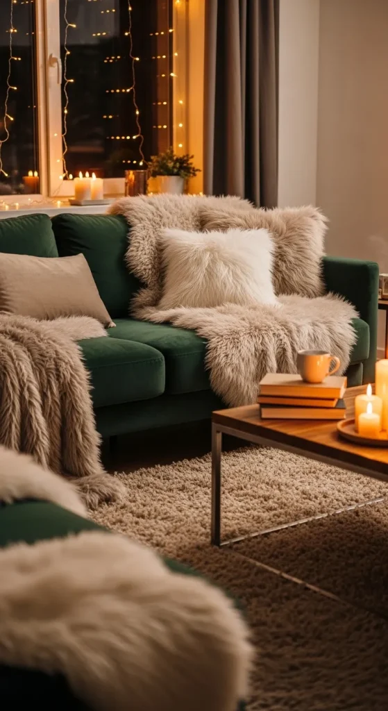 Velvet and Faux Fur for Texture