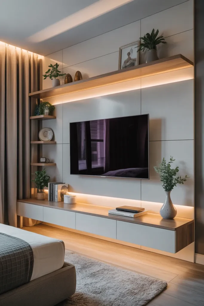 Wall-Mounted Entertainment Centers