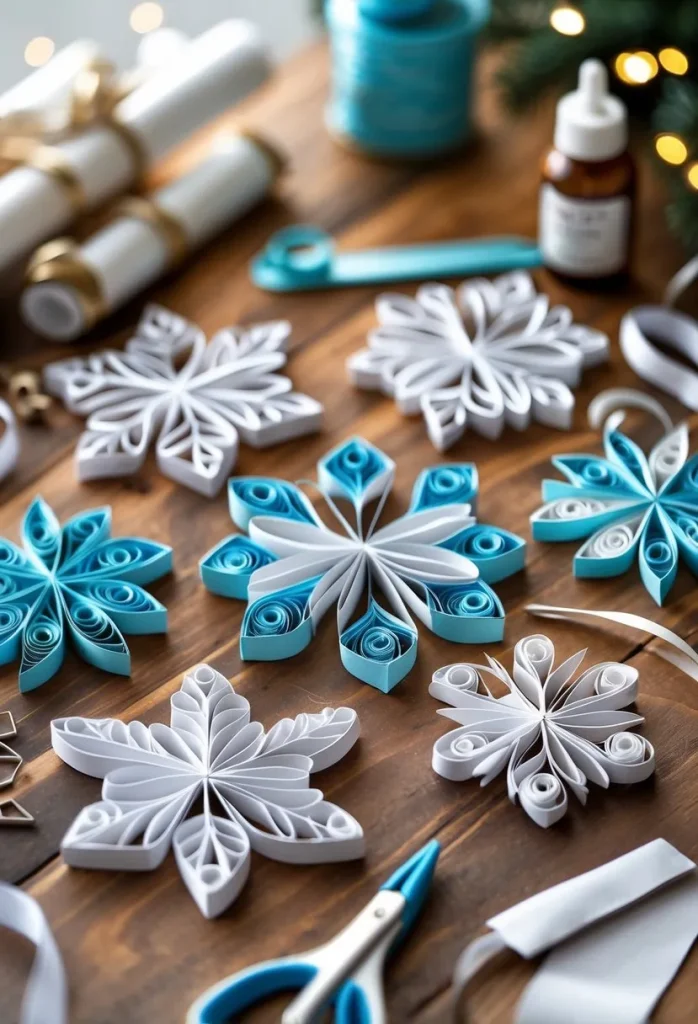 Paper Quilled Snowflakes