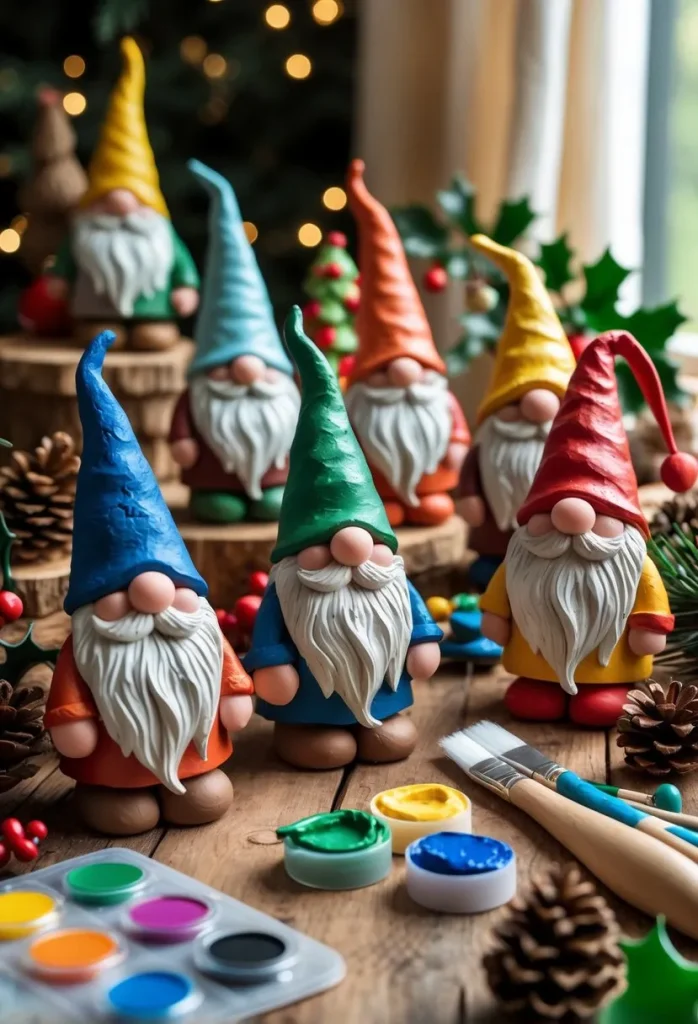 Clay Gnome Figurines