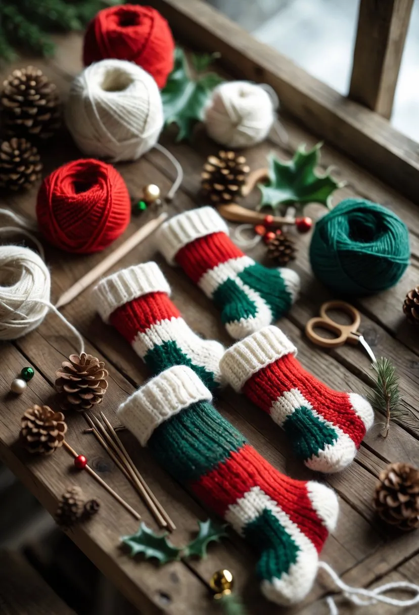 Knitted Mini Stockings