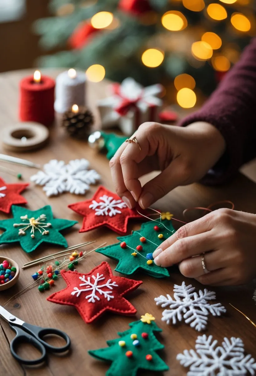 DIY Felt Christmas Tree Ornaments