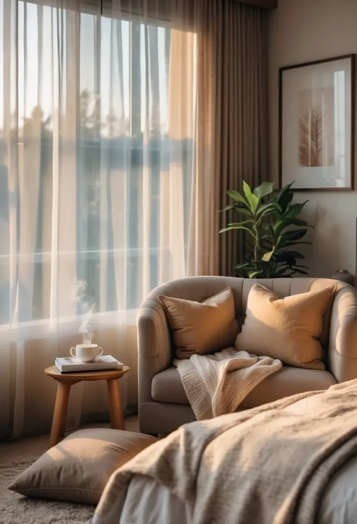  Create a cozy reading nook with a loveseat or armchair