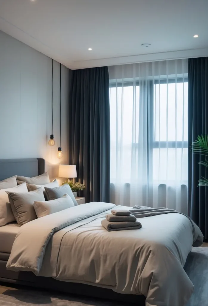 Use blackout curtains for better sleep qualitycomfort for two