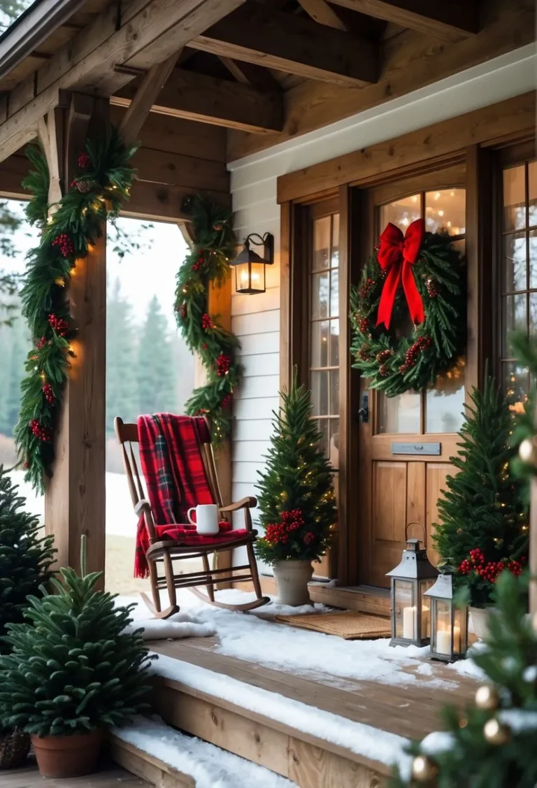 Farmhouse Christmas Porch Ideas