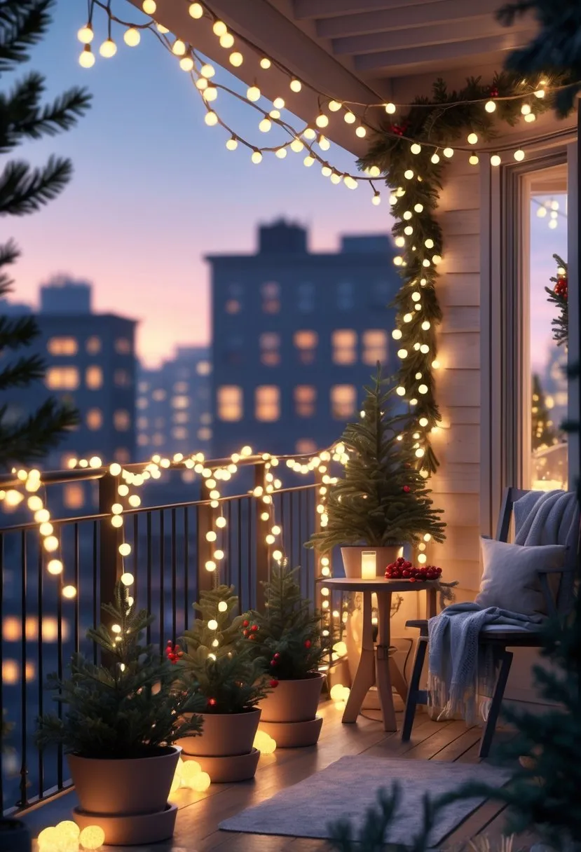 Mini LED String Lights for Balconies