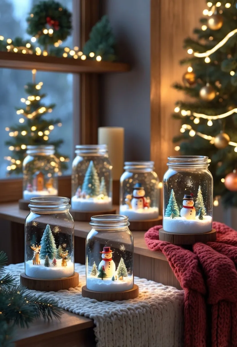 DIY Mason Jar Snow Globes