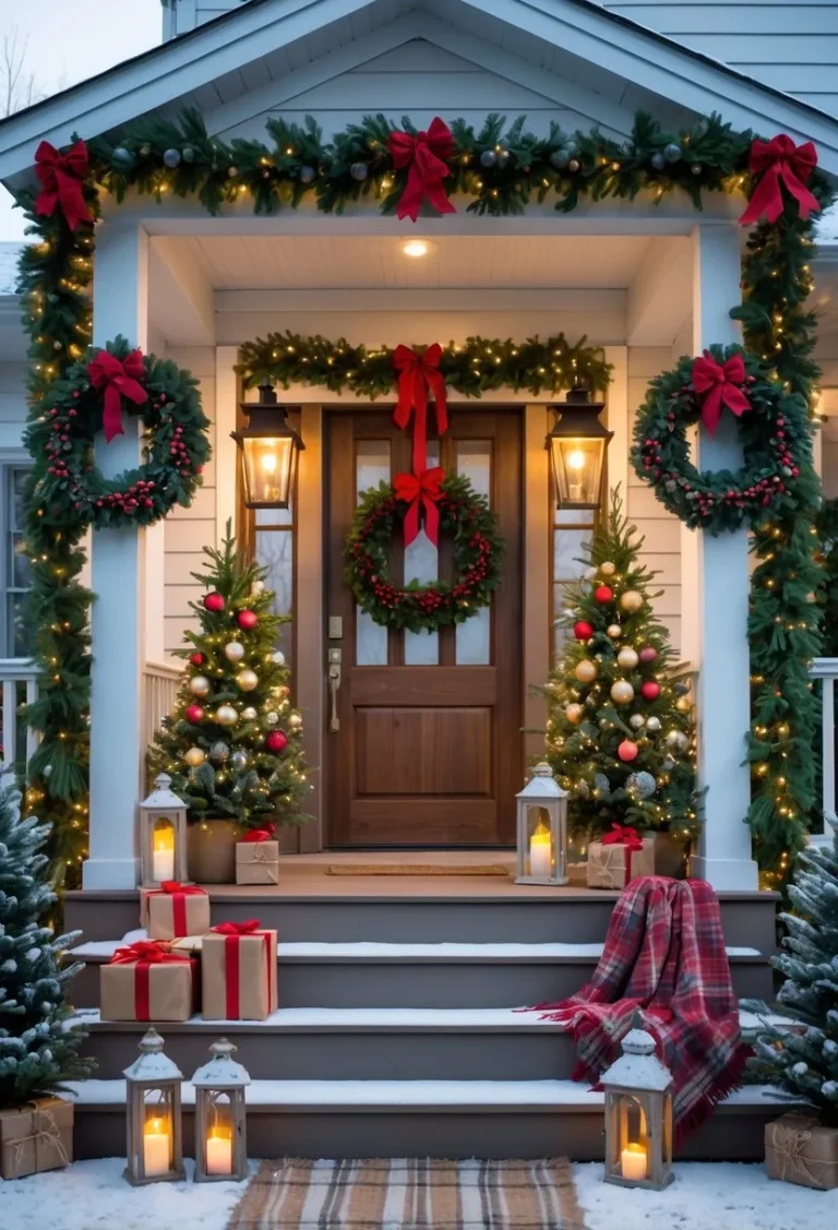 christmas front porch