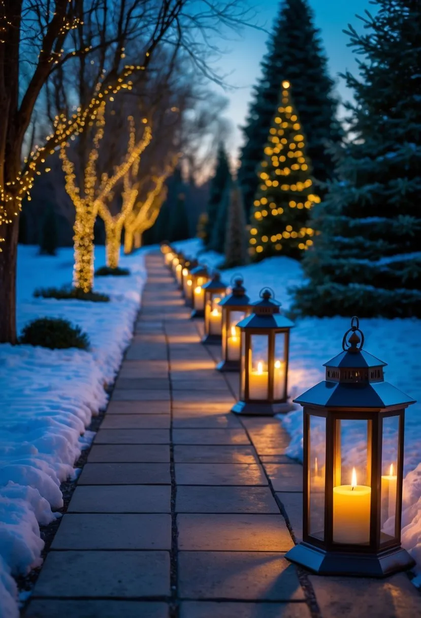 Place lanterns along walkways for guidance