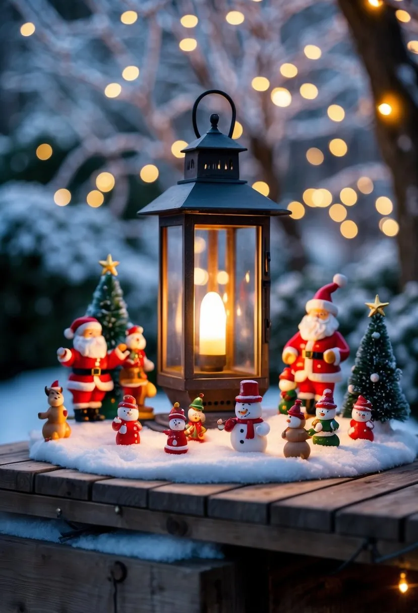  Incorporate miniature Christmas figurines