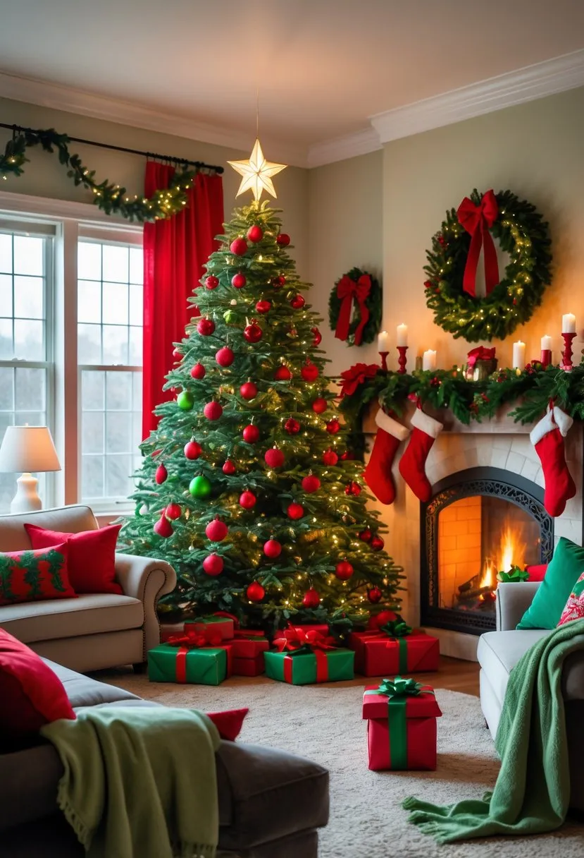 Classic Red and Green Color Scheme